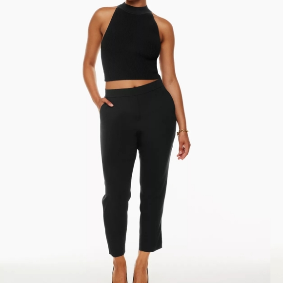 Aritzia Babaton Conan cropped pant, size 00, black, EUC - Picture 1 of 13